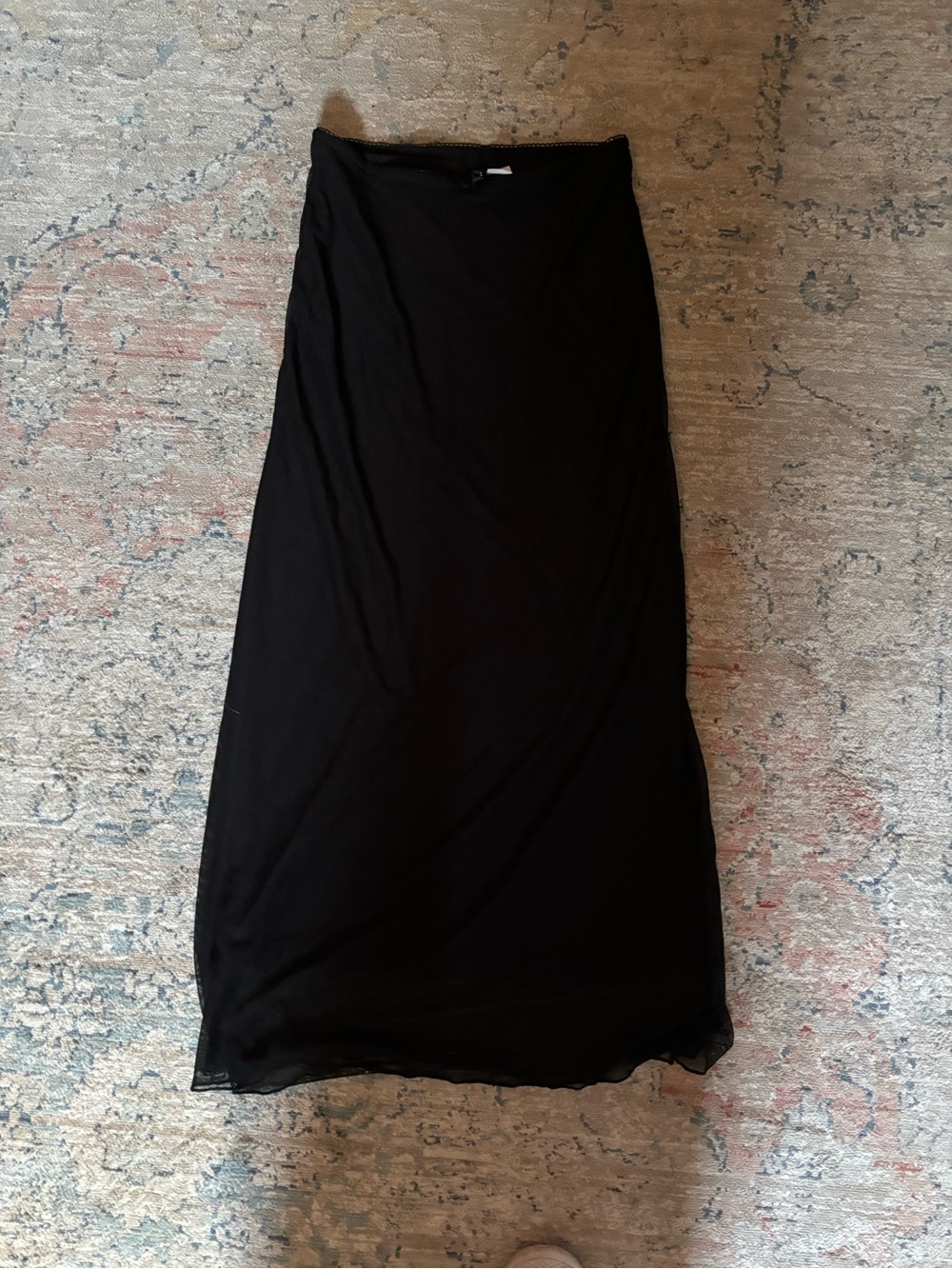 Divided Black Maxi Skirt - Streamlined Silhouette